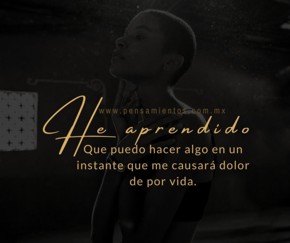 �Qu&eacute; has aprendido de la vida?